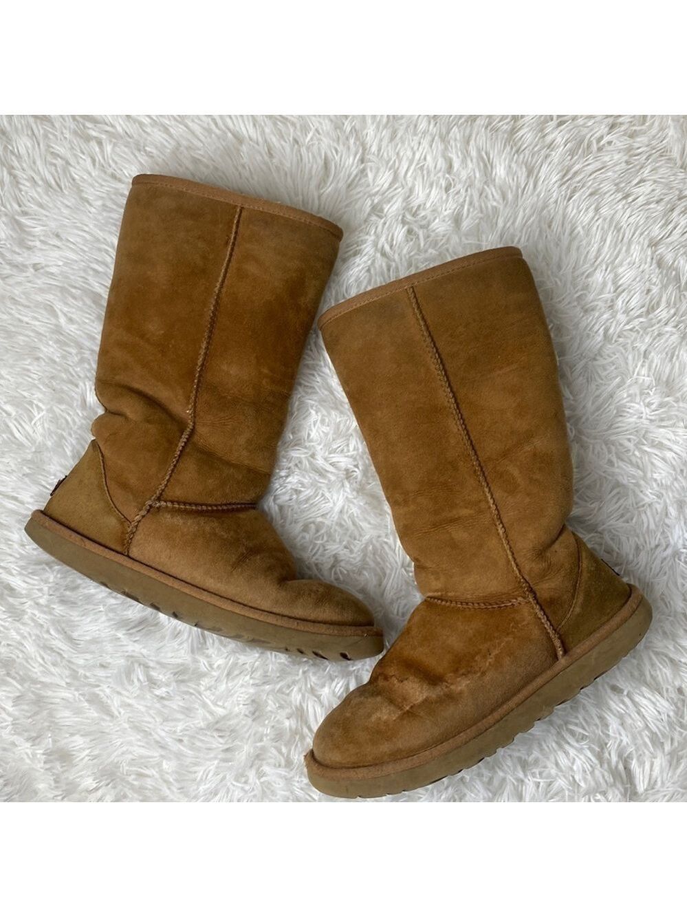 Ugg original tall leather sherpa chestnut boot